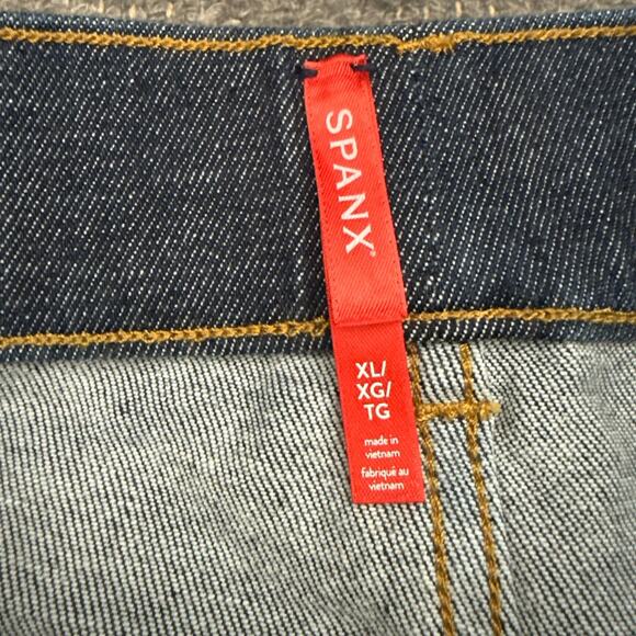 SPANXshape Spanx EveryWear Kick Flare Jeans Women XL Raw Indigo Dark Wash Denim - Picture 8 of 13